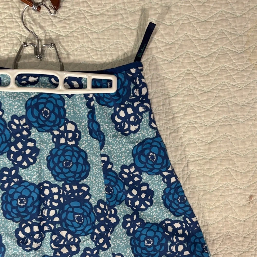 Boden Blue Floral A-Line Skirt 100% cotton skirt and lining - Picture 3 of 6